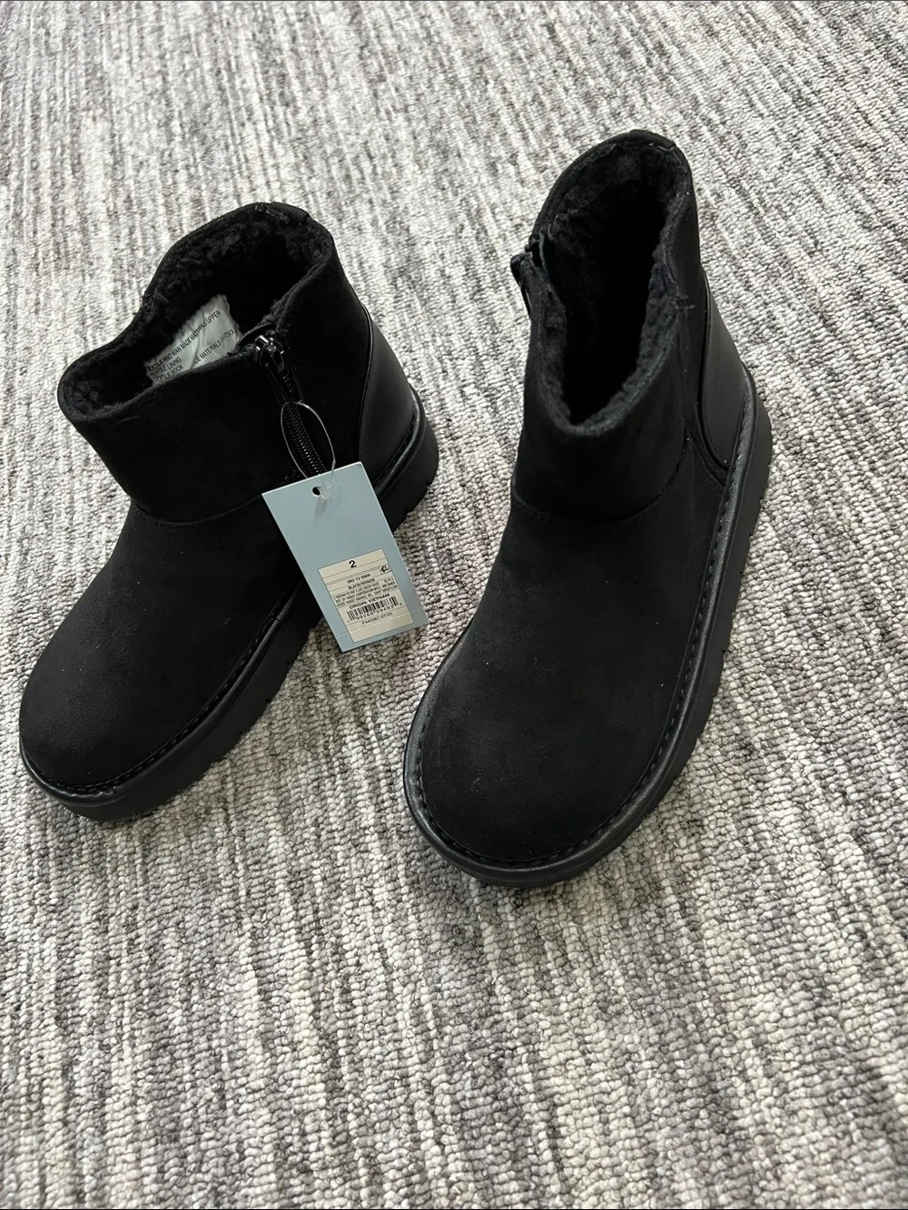 Cat & Jack - Girls' Honor Faux Suede Style Boots Size 2